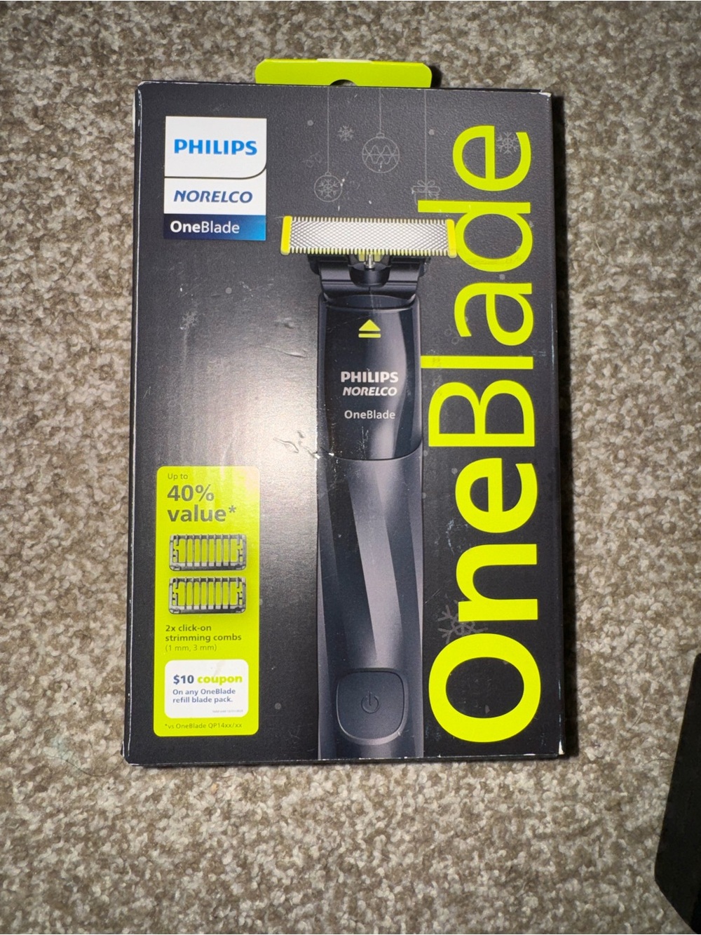 Philips Norelco OneBlade Black with Lime Accent